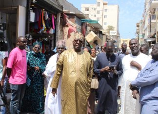 Après l’incendie du marché Sandaga : Appui et réconfort du Président de la chambre de Commerce aux commerçants